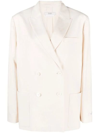 Double-Breasted Button Blazer
