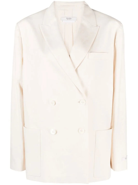 Double-Breasted Button Blazer