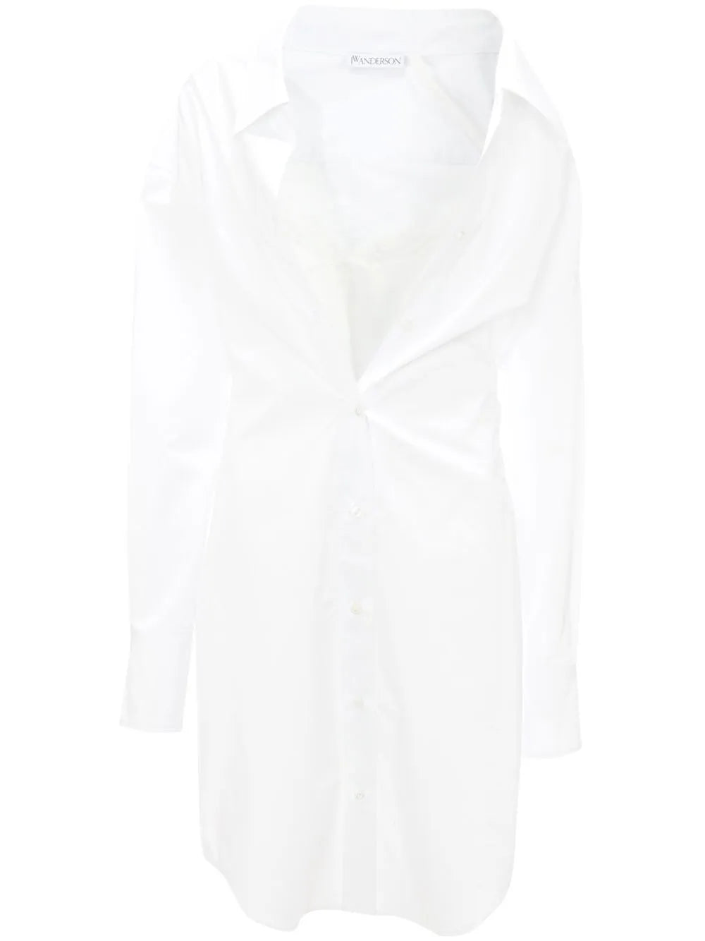 Lace-Detail Shirt Dress