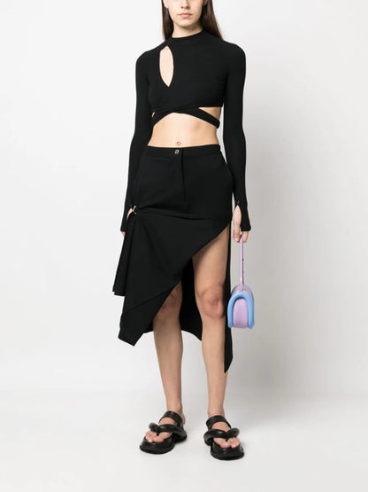 Asymmetric Draped Skirt