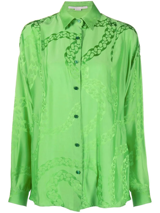 Chain-Link Print Long-Sleeve Shirt