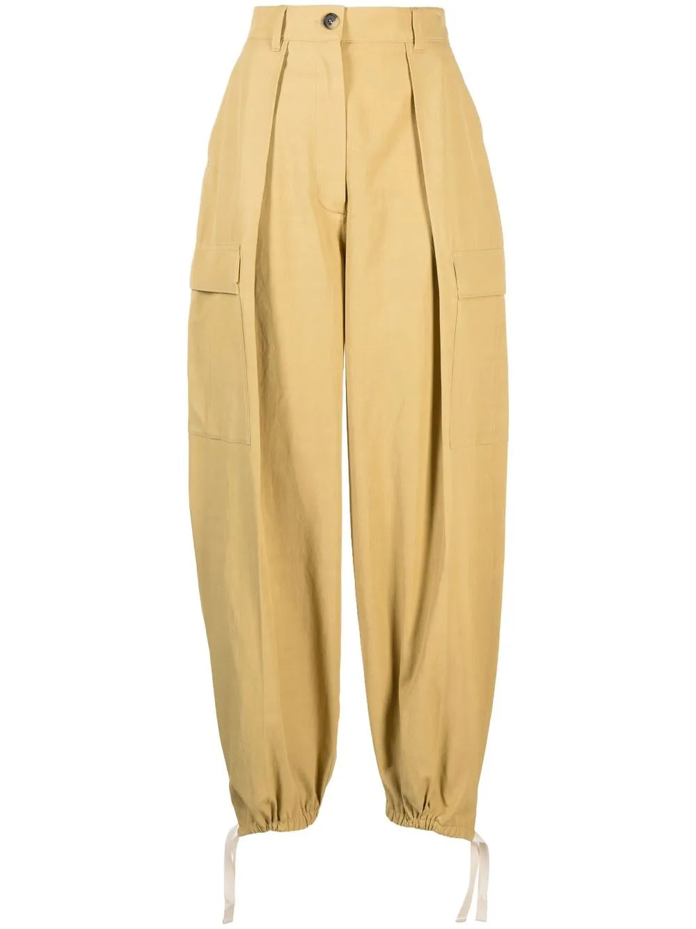 High-Waisted Cargo Trousers