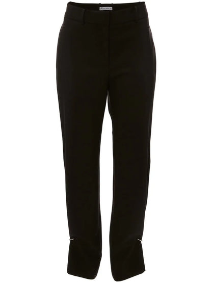 Ring Detail Slim-Leg Trousers