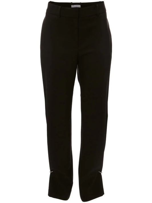 Ring Detail Slim-Leg Trousers