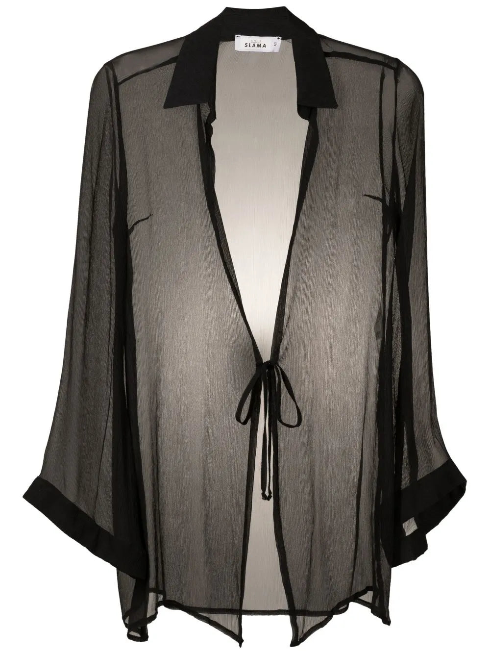 Tie-Front Silk Beach Cover-Up