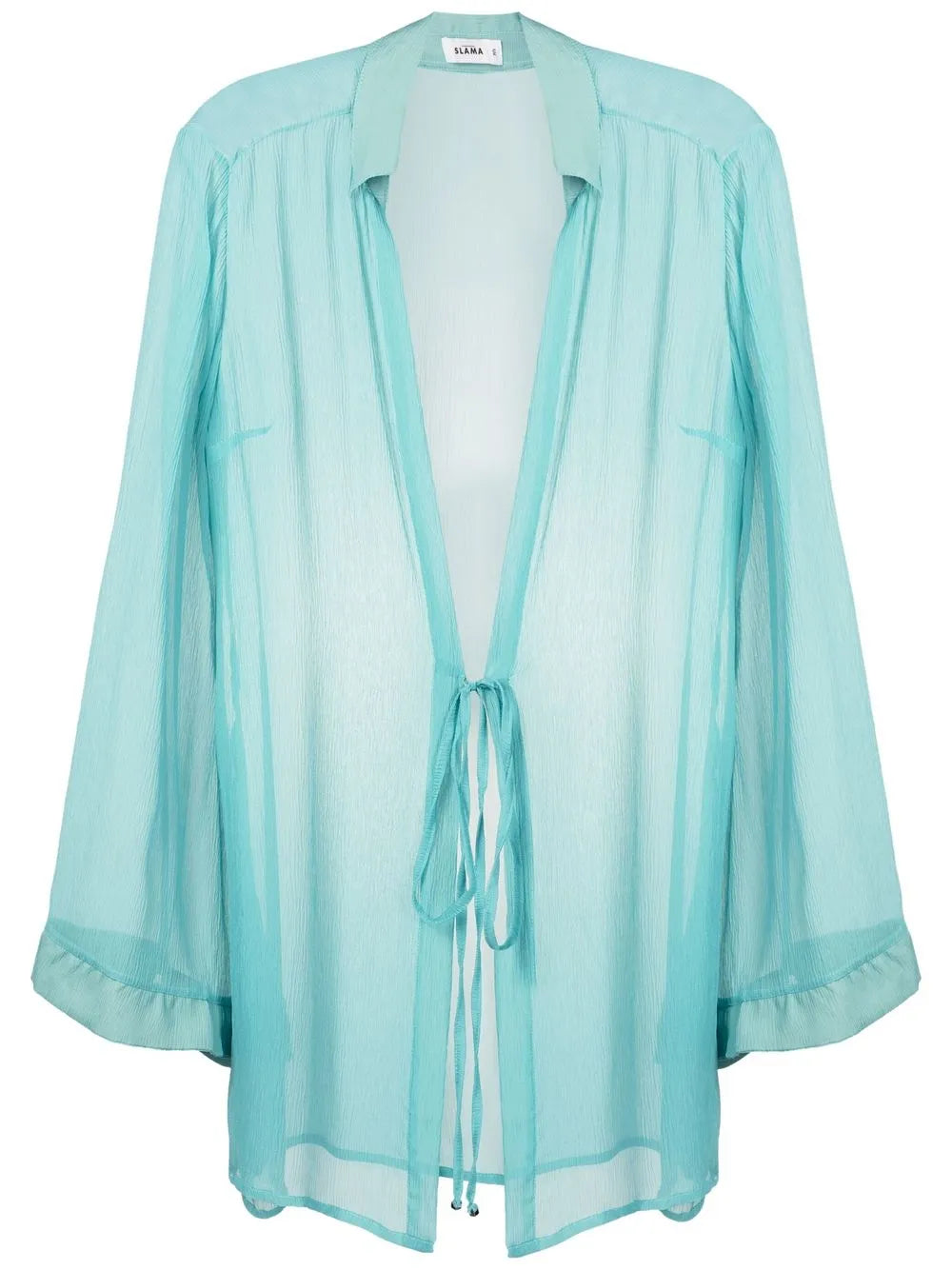 Tie-Front Silk Beach Cover-Up