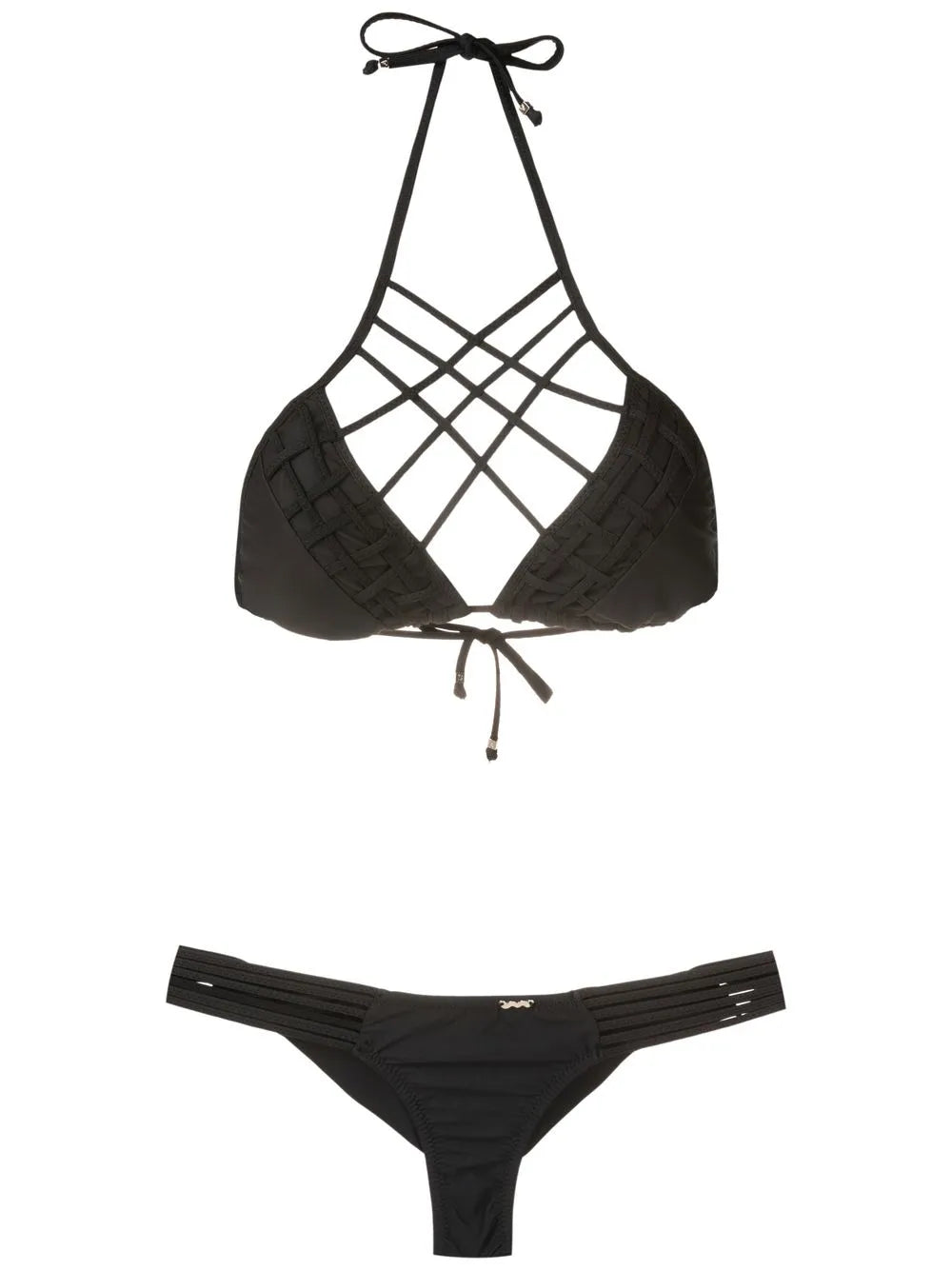 Lattice-Strap Bikini Set