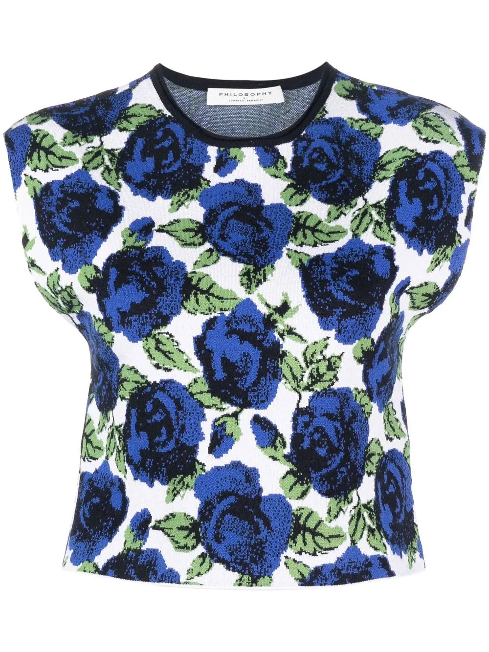 Intarsia-Knit Sleeveless Top