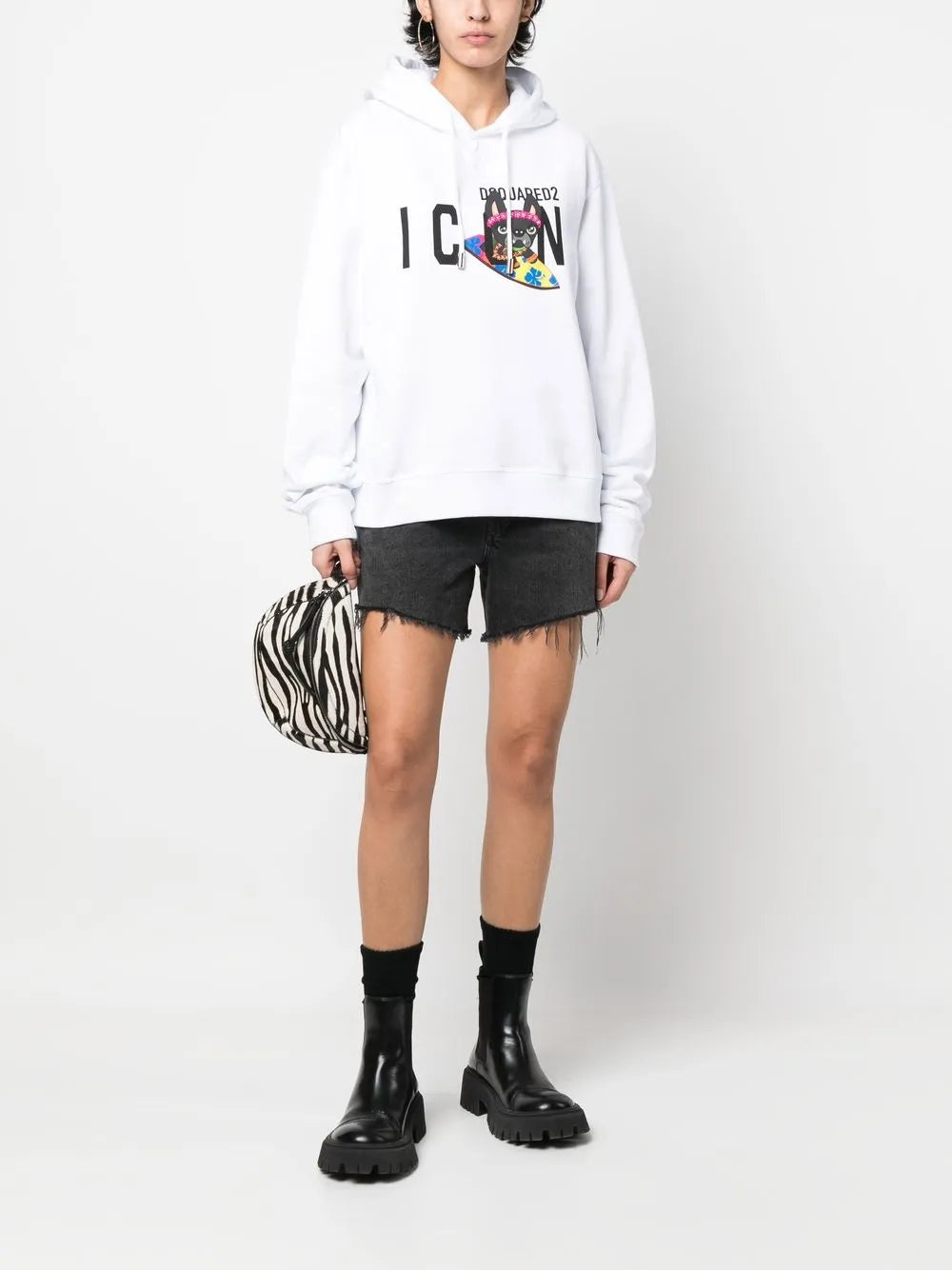 Logo-Print Drawstring Hoodie