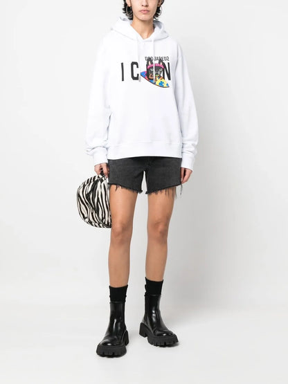 Logo-Print Drawstring Hoodie