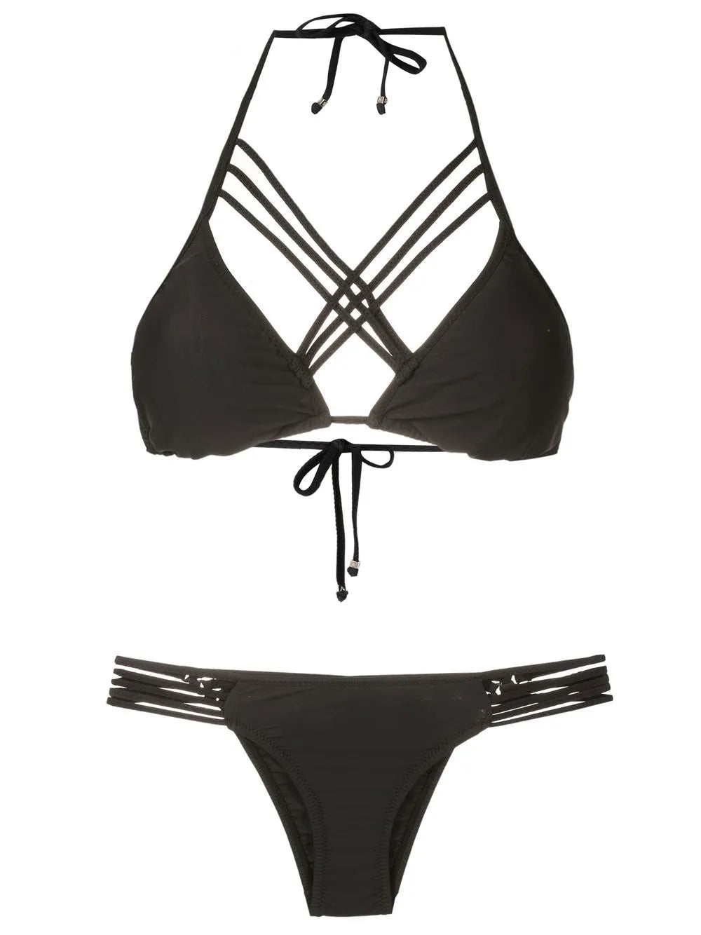Crossover-Strap Bikini Set