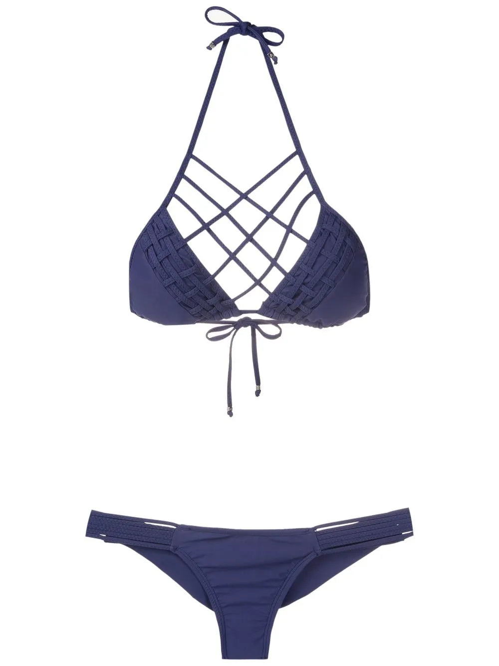 Lattice-Strap Bikini Set