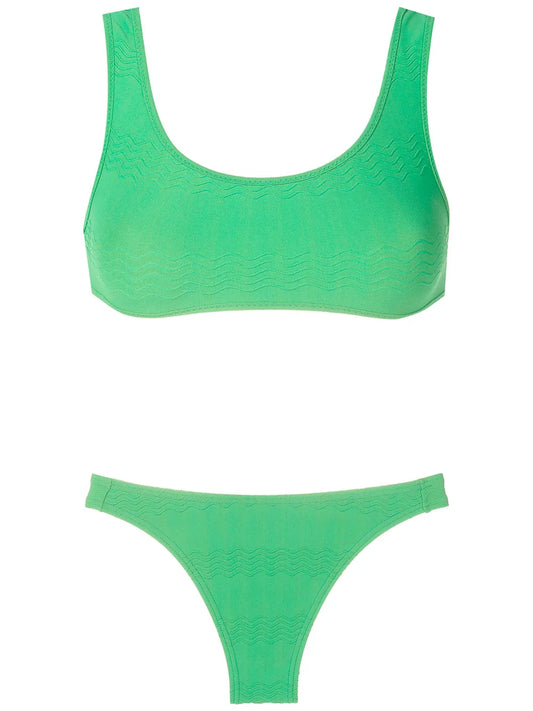 Wave-Stitch Non-Wired Bikini Set