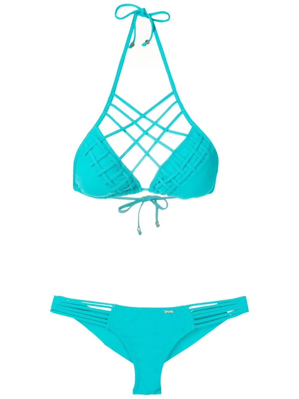 Lattice-Strap Bikini Set