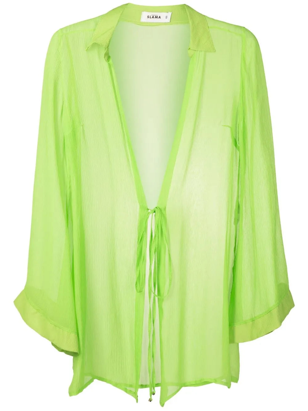 Tie-Front Silk Beach Cover-Up