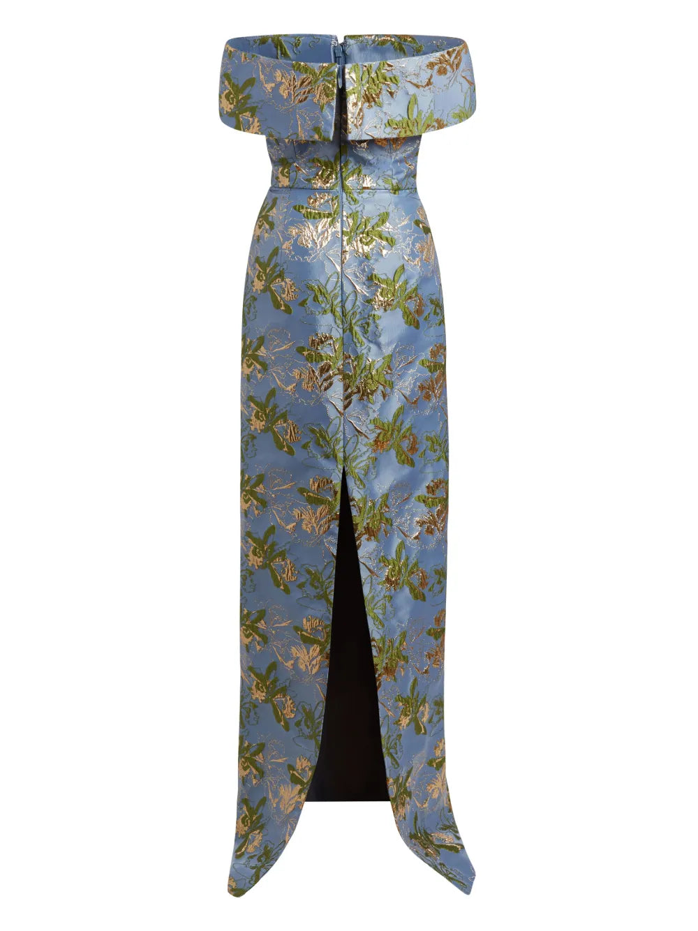 Clover Brocade-Effect Silk Dress