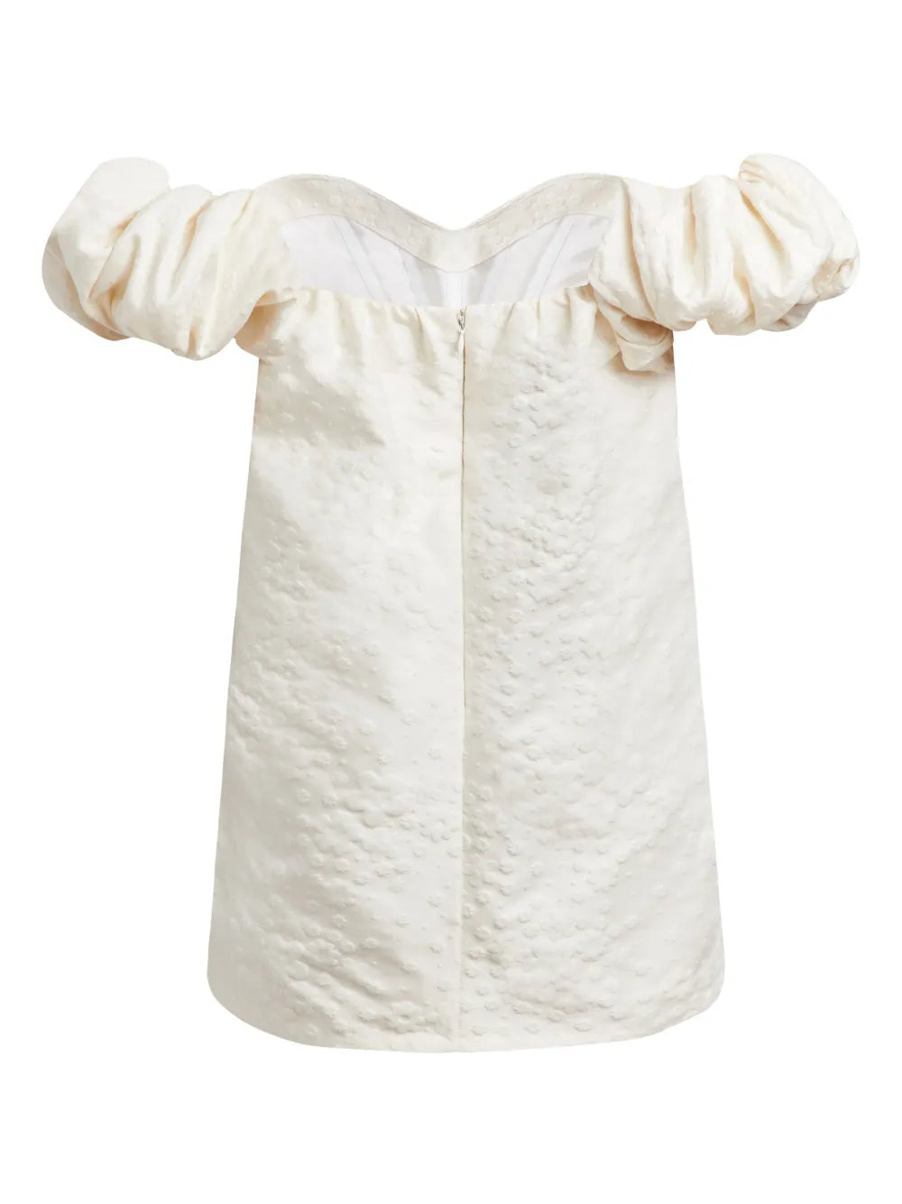 Brigitte Brocade-Effect Silk Dress