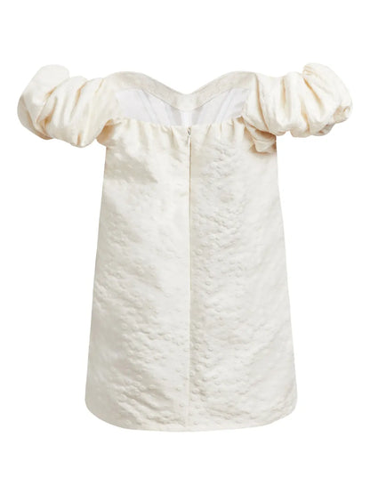 Brigitte Brocade-Effect Silk Dress