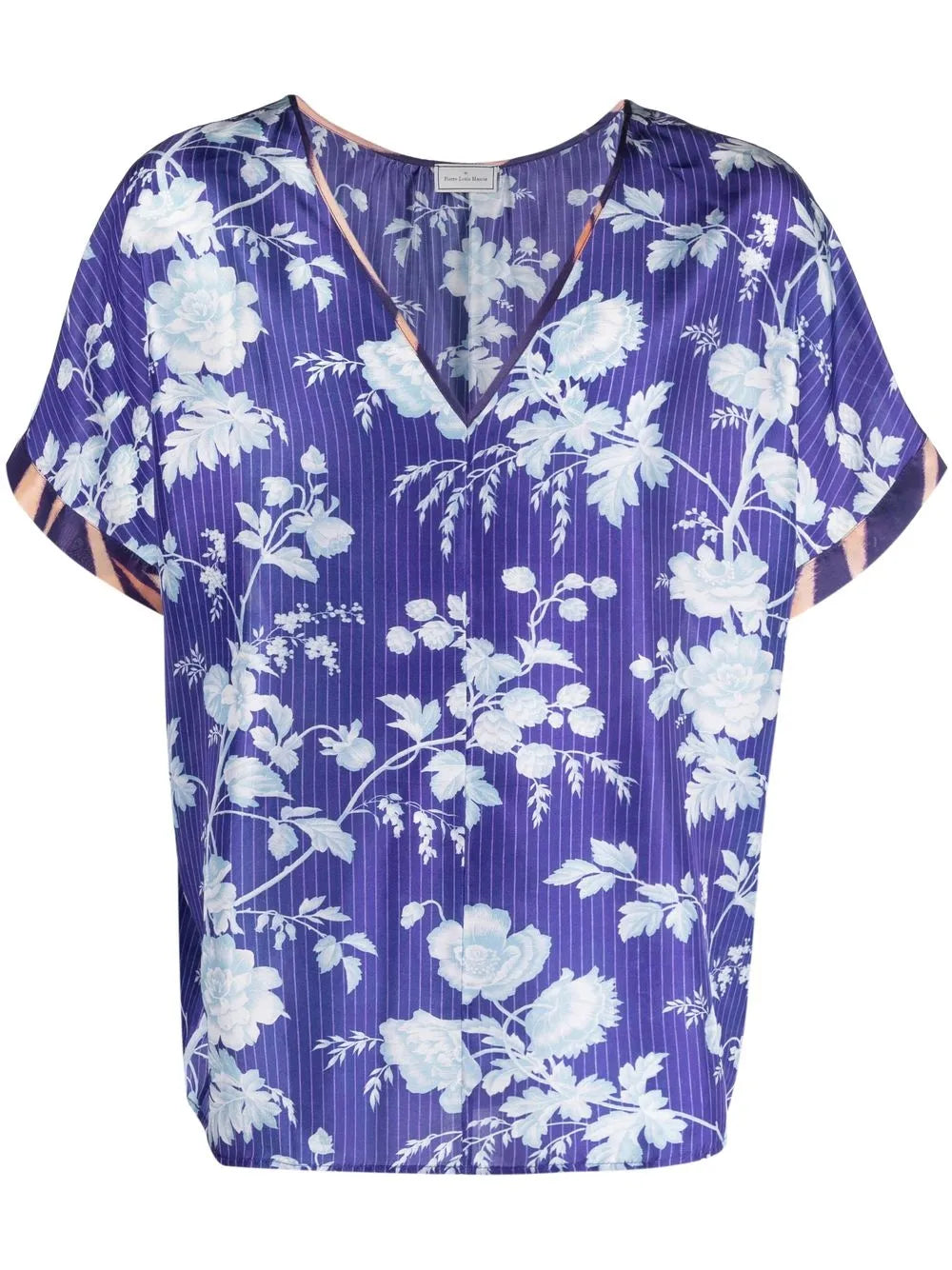 Briancon Floral-Print Silk Top