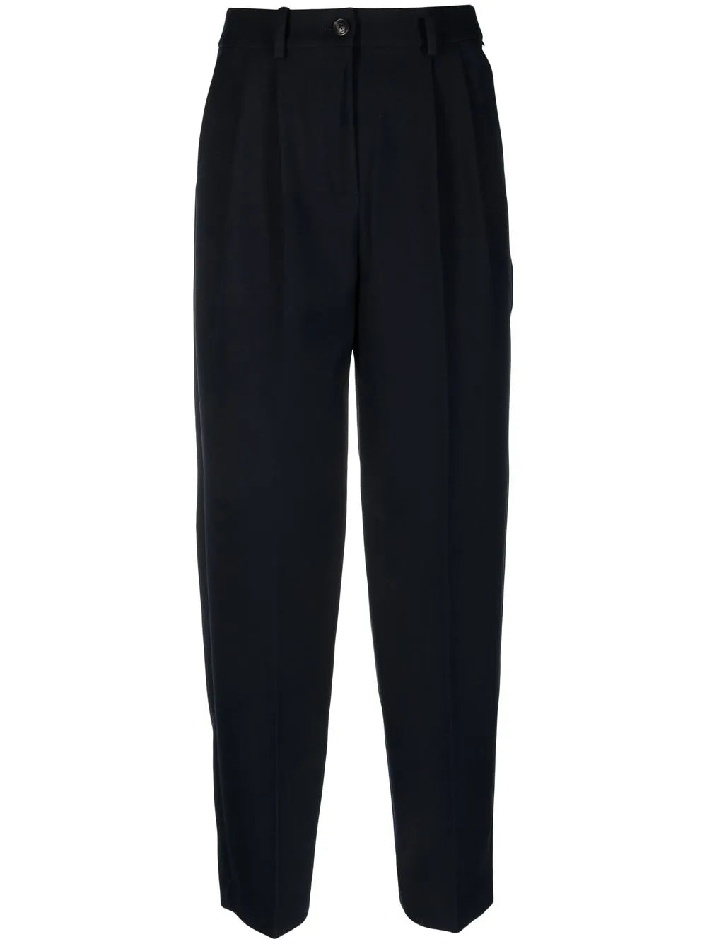 Pleated Tapered Wide-Leg Trousers