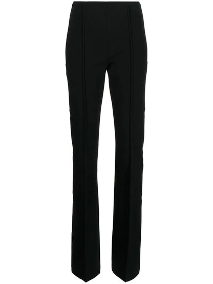 Cut-Out Detail Flared Trousers