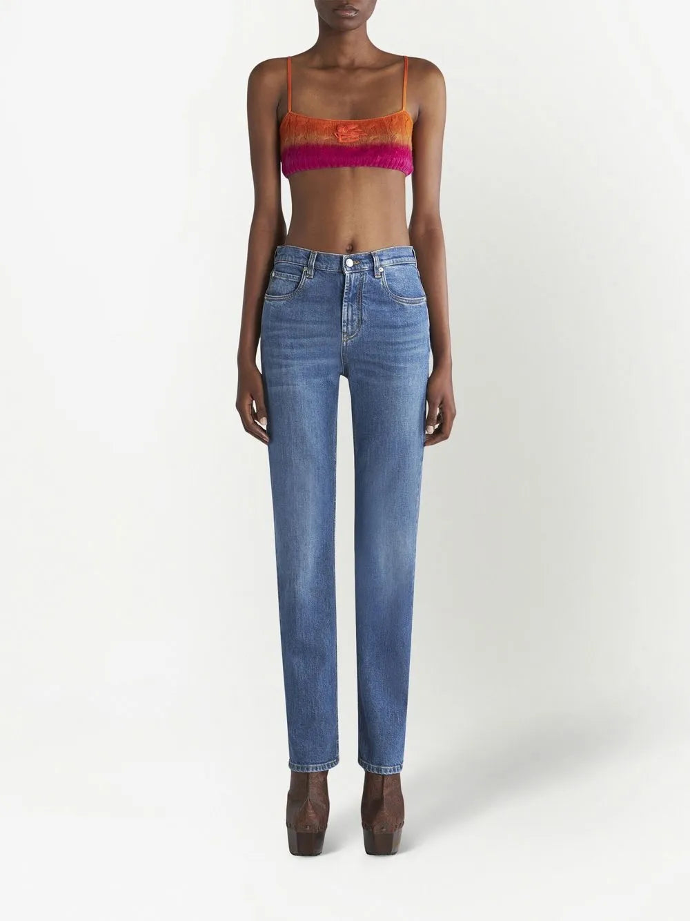 Logo-Appliqué Straight-Leg Jeans