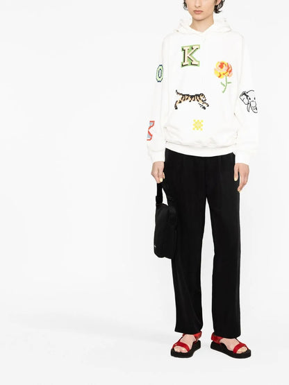 Graphic Print Drawstring Hoodie