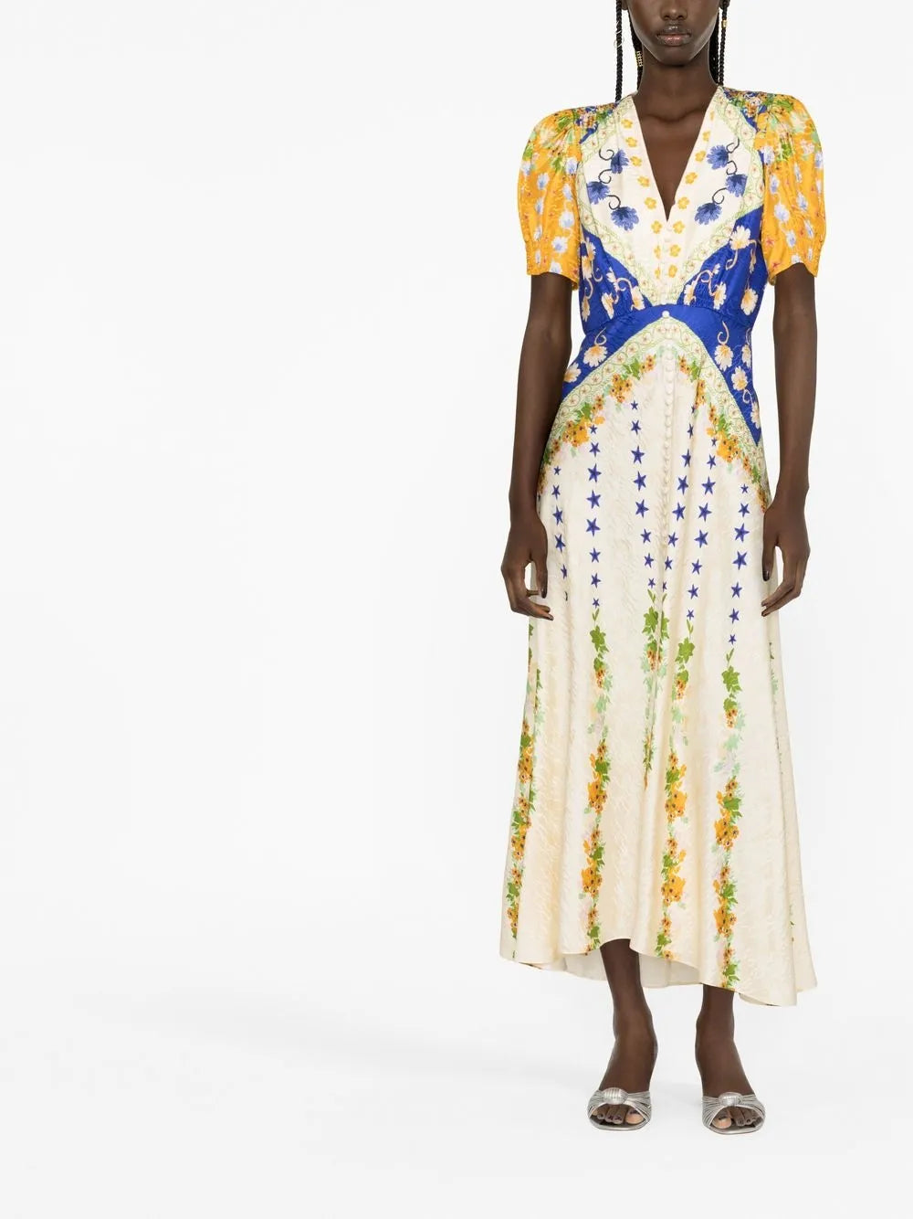 Lea Floral-Print Midi Dress