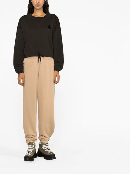 Margo Flocked-Logo Sweatshirt
