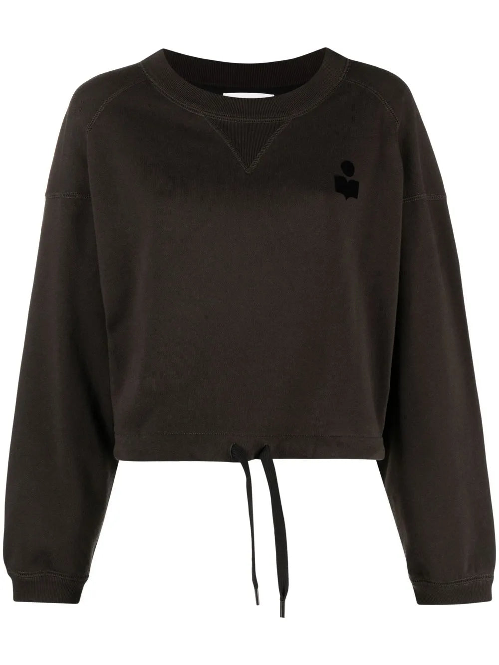 Margo Flocked-Logo Sweatshirt