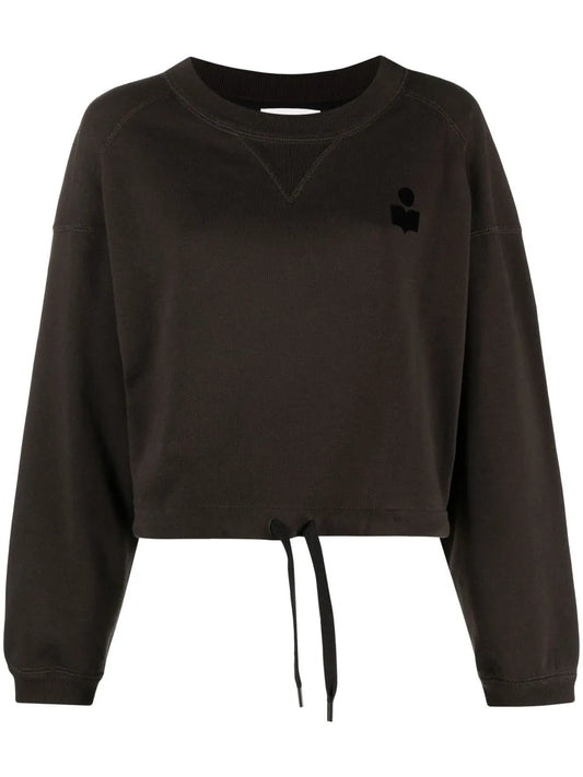 Margo Flocked-Logo Sweatshirt