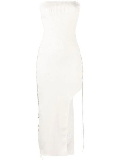 Lace-Up Midi Dress