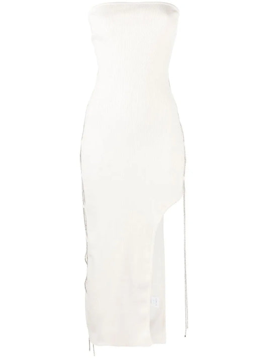 Lace-Up Midi Dress