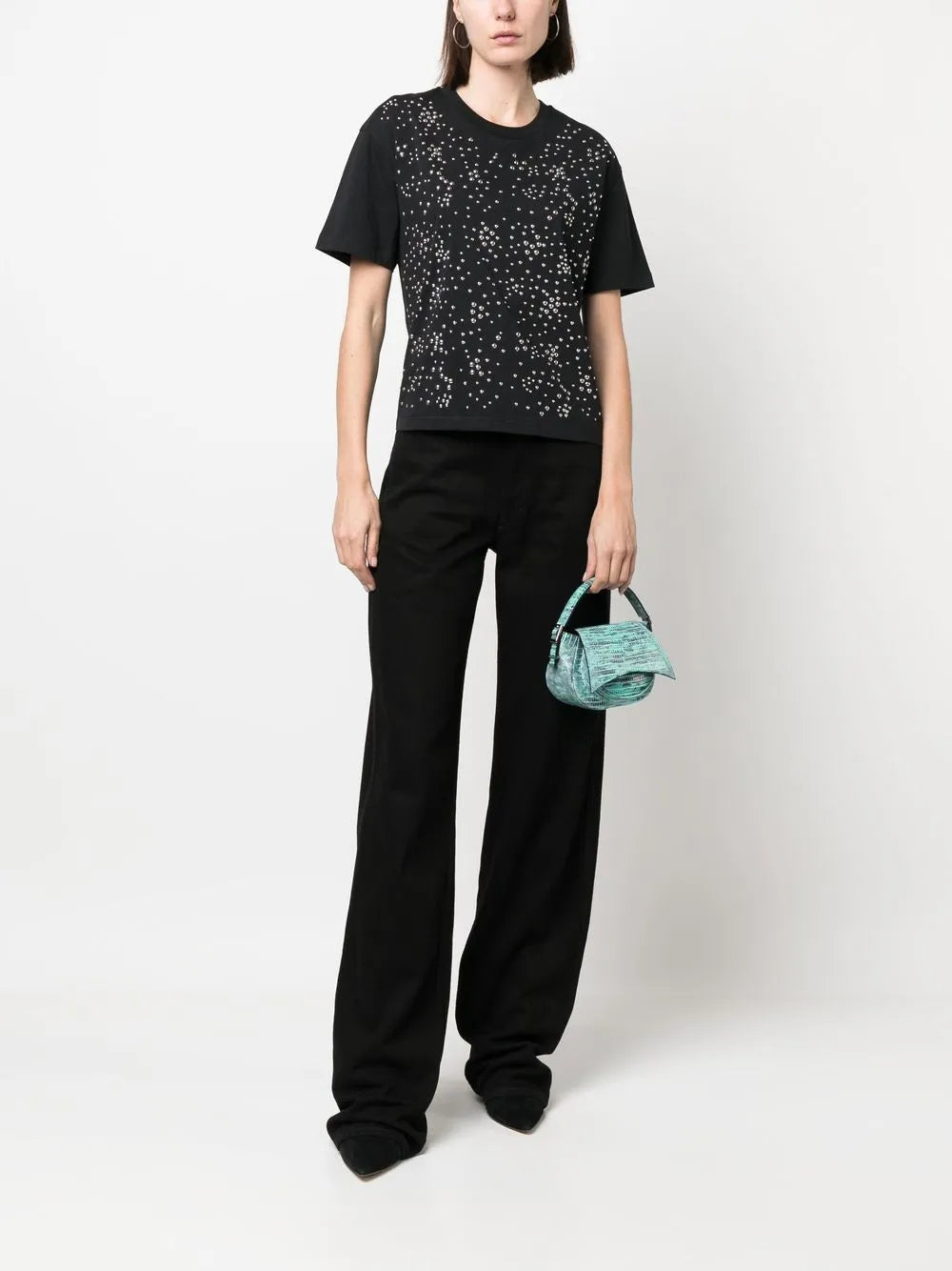 Studded Short-Sleeved T-Shirt