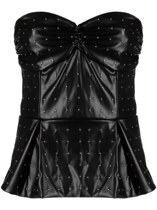 Strapless Peplum Top