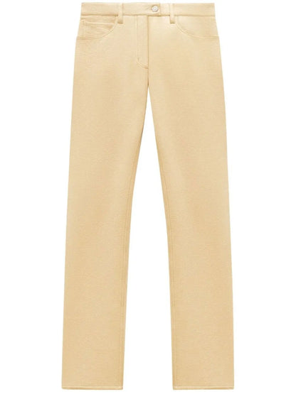 Slim-Fit Vinyl Trousers