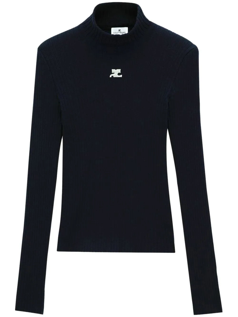 Logo-Embroidered Ribbed Sweater