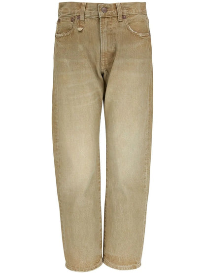 Stonewash Straight-Leg Jeans