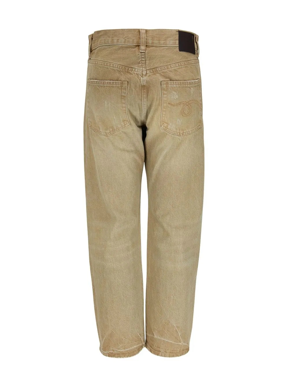 Stonewash Straight-Leg Jeans