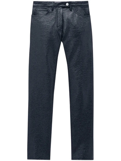 Slim-Fit Vinyl Trousers