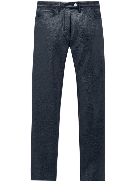 Slim-Fit Vinyl Trousers