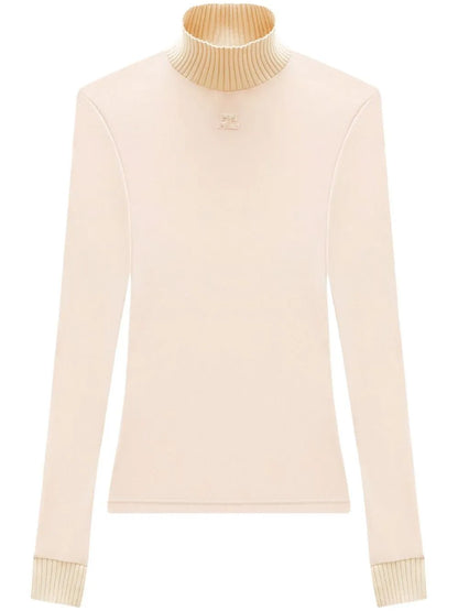 Logo High-Neck Knitted Top