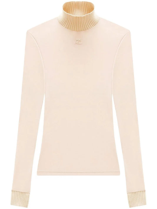 Logo High-Neck Knitted Top