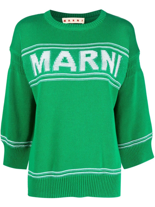 Logo Intarsia-Knit Jumper