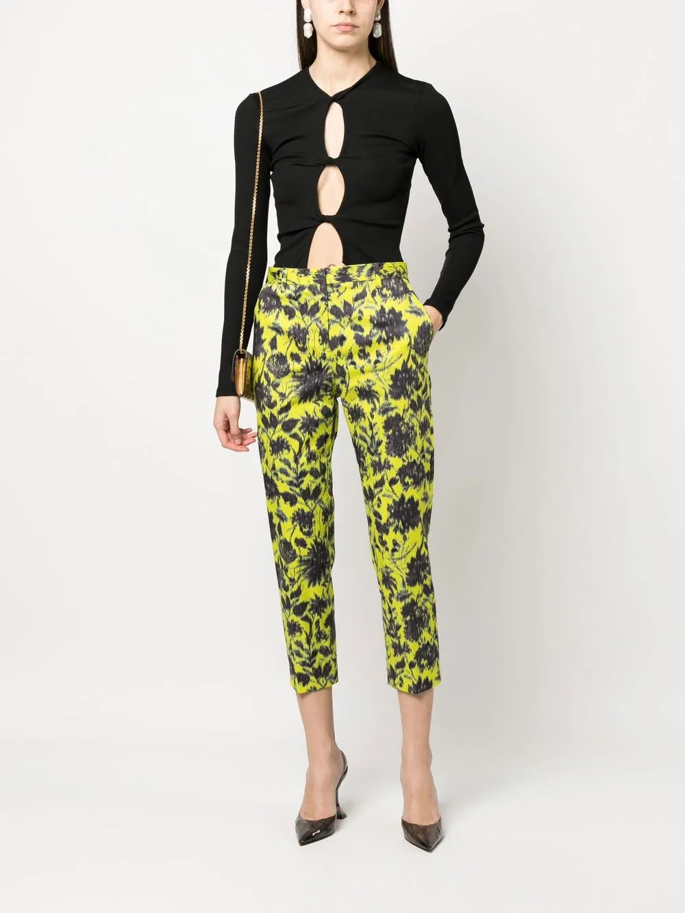 Printed Cropped Trousers
