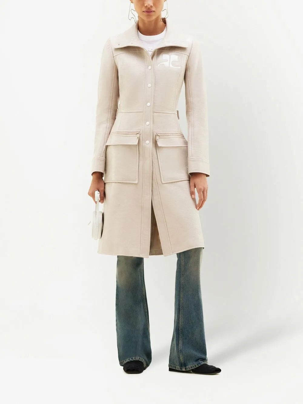 Logo-Patch Trench Coat