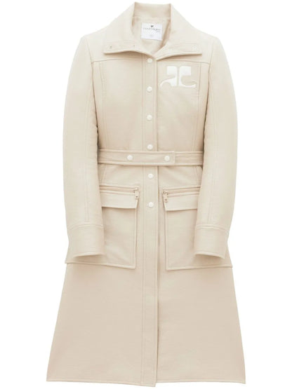 Logo-Patch Trench Coat