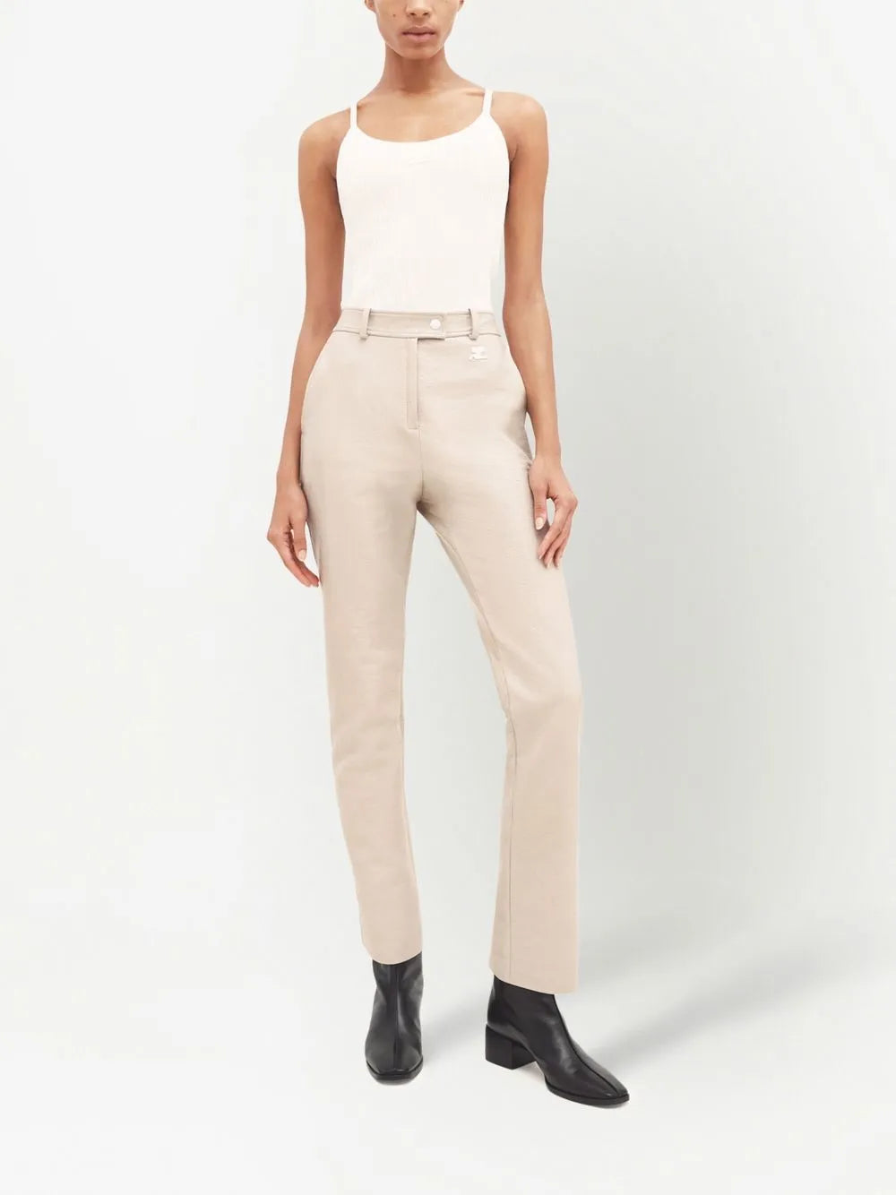 Straight-Leg Vinyl Trousers