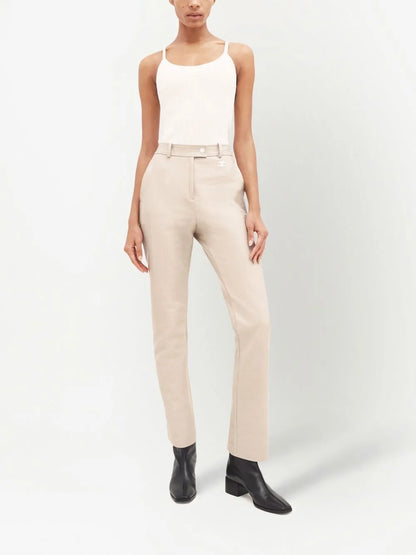 Straight-Leg Vinyl Trousers