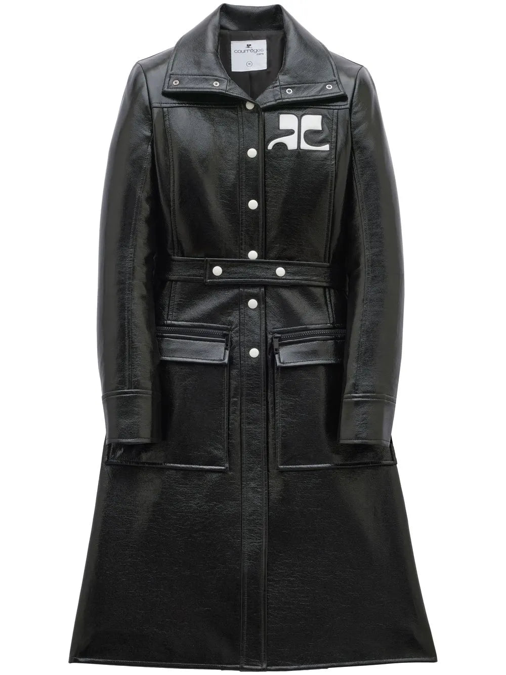 Logo-Patch Trench Coat